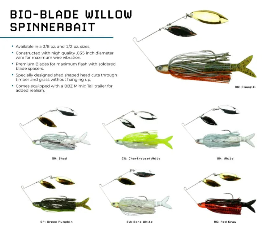 ebay fishing lures for sale Bio-Blade Willow Spinnerbait