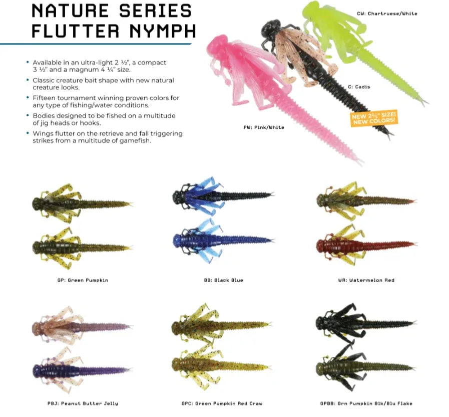 Nature Series Creature Baits - Flutter Nymph – FishLab
