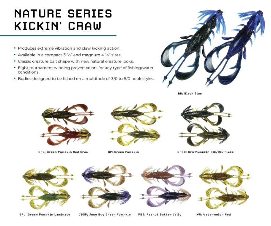 best craw bass lures Nature Series Creature Baits