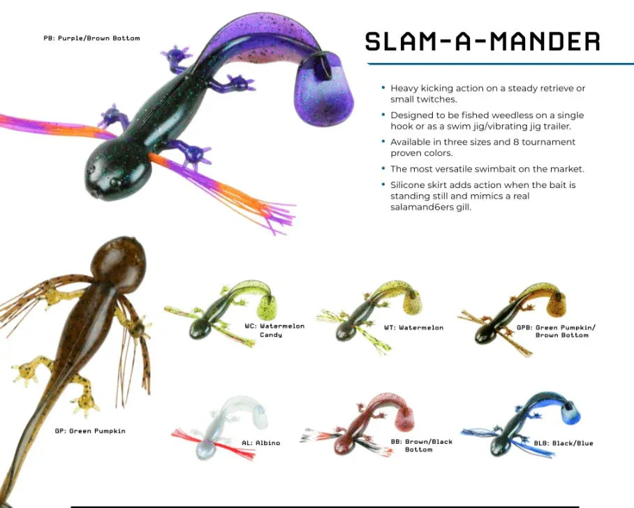 black salamander fishing lure Slam-A-Mander