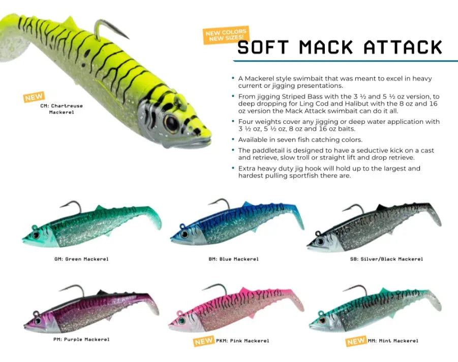big mac fishing lure Mack Attack Soft Swimbait