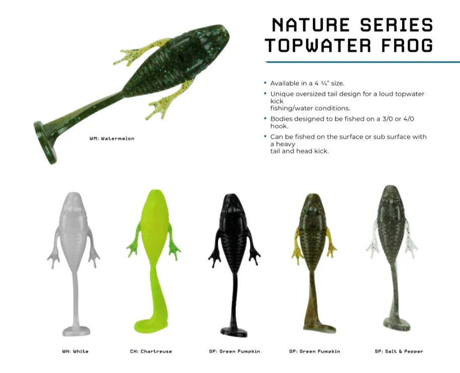 bass lure top frog Nature Series Topwater Frog